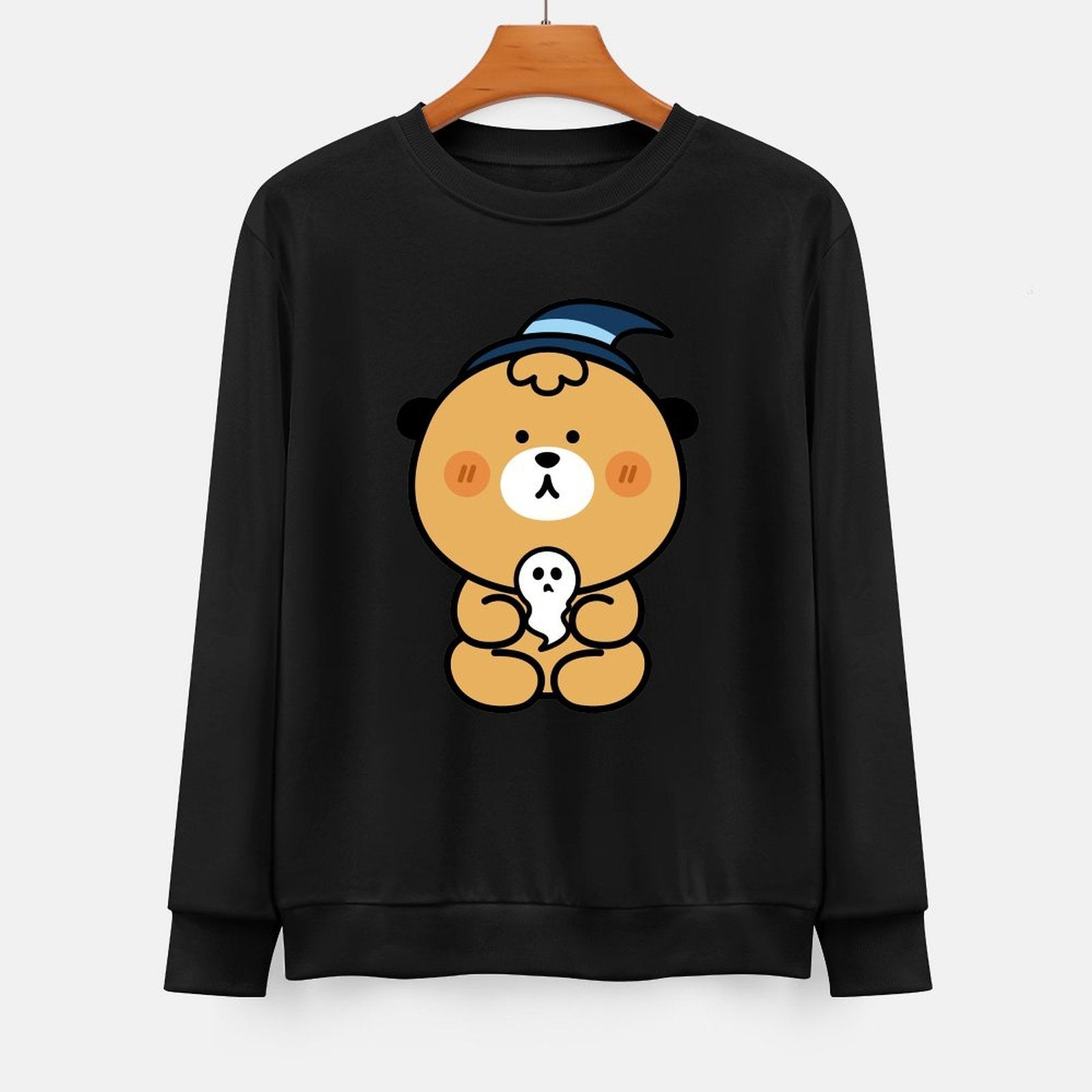 Front Patterned Long Sleeve TopBold TimelessComfort